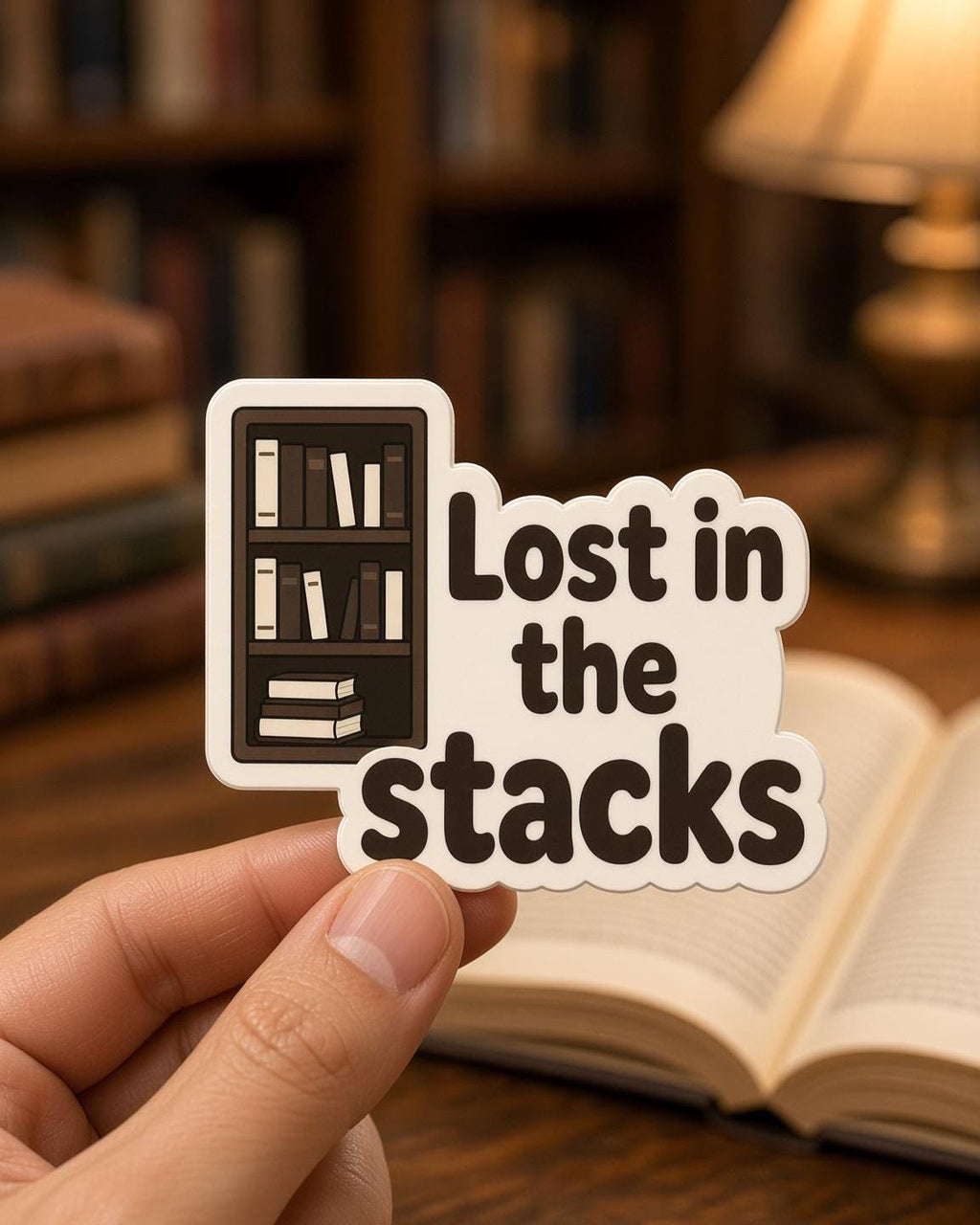Book Lover Stickers, Reading Decals, Library Bookshop Laptop Stickers, Die Cut Bookworm Gift