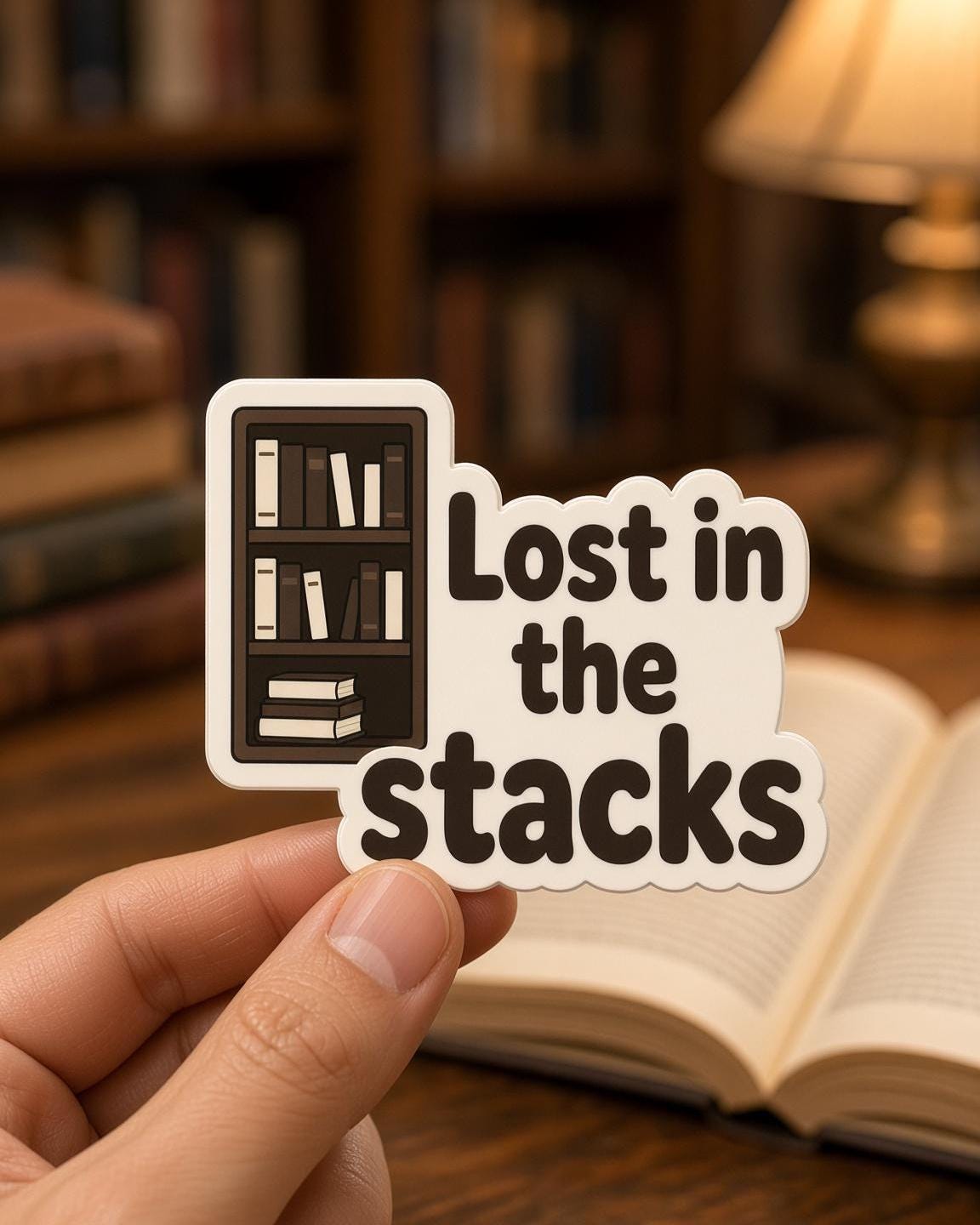 Book Lover Stickers, Reading Decals, Library Bookshop Laptop Stickers, Die Cut Bookworm Gift