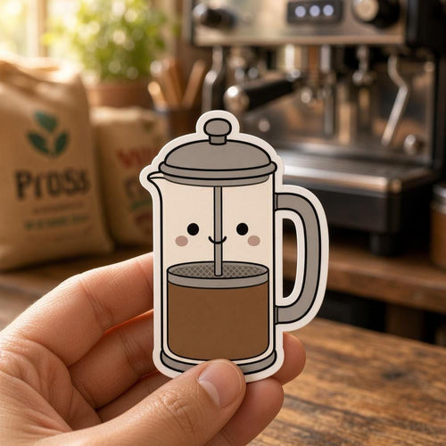 But First Coffee Stickers, Die-Cut Cafe Decals, Laptop Journal Gift