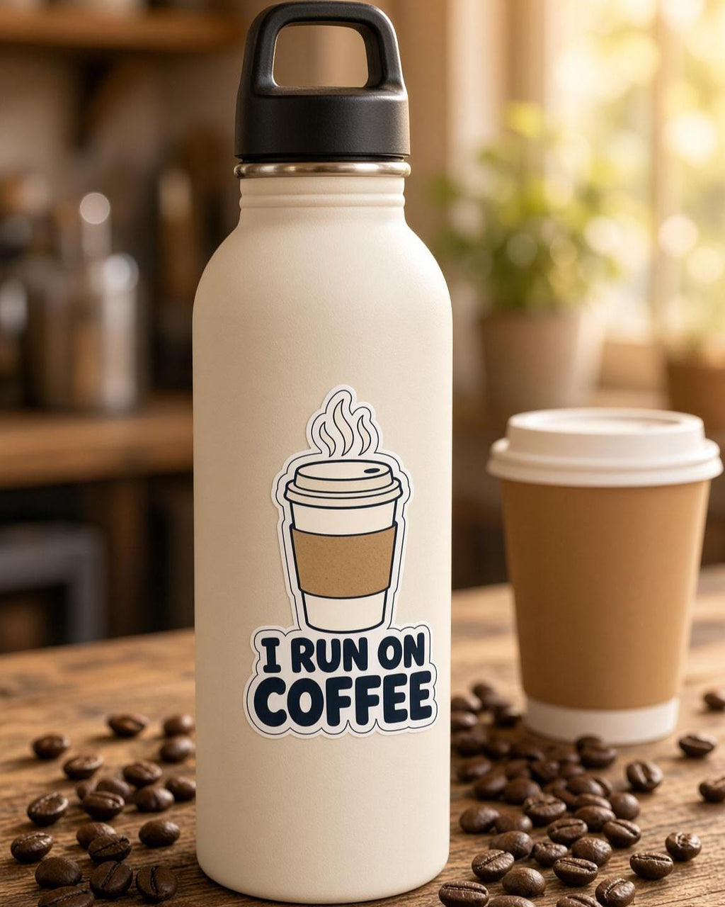 9 Coffee Quote Stickers, But First Coffee Decals, Espresso Yourself Laptop Journal