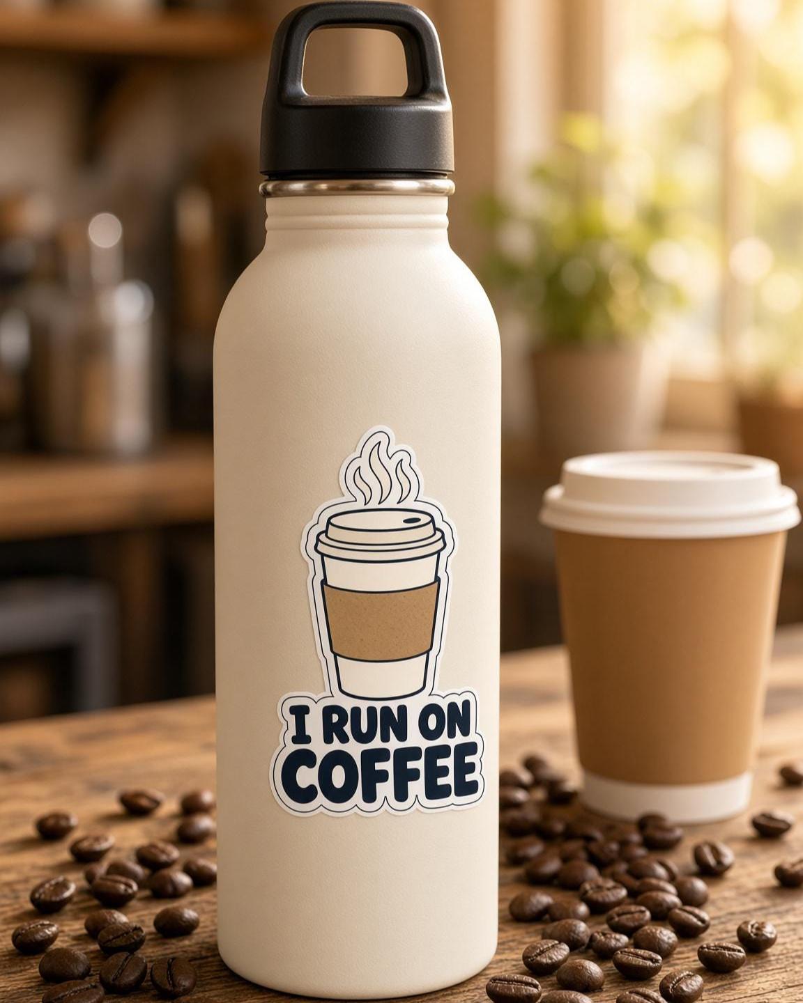 9 Coffee Quote Stickers, But First Coffee Decals, Espresso Yourself Laptop Journal