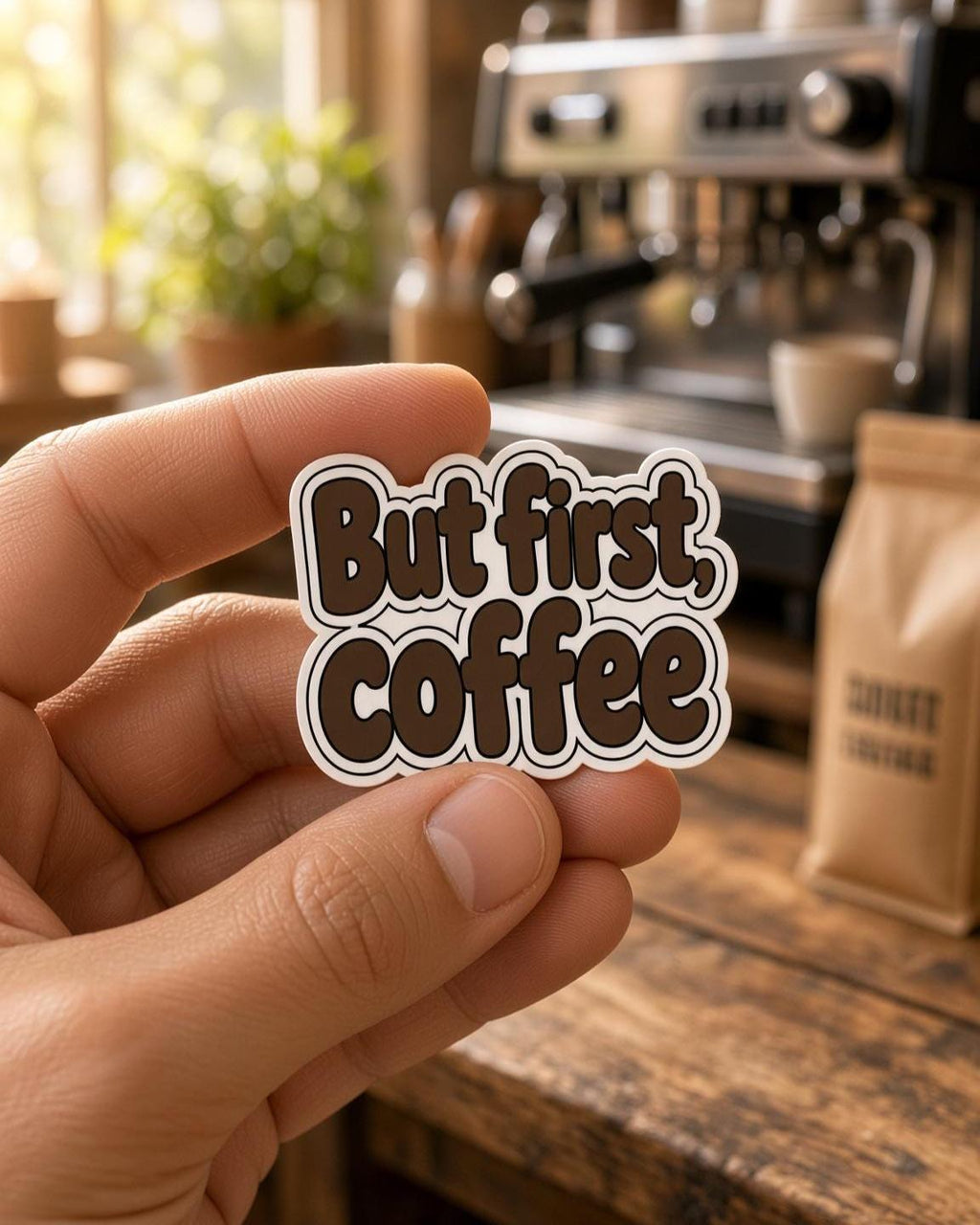 11 Coffee Word Stickers, But First Coffee Decals, Just Brew It Laptop Journal Set