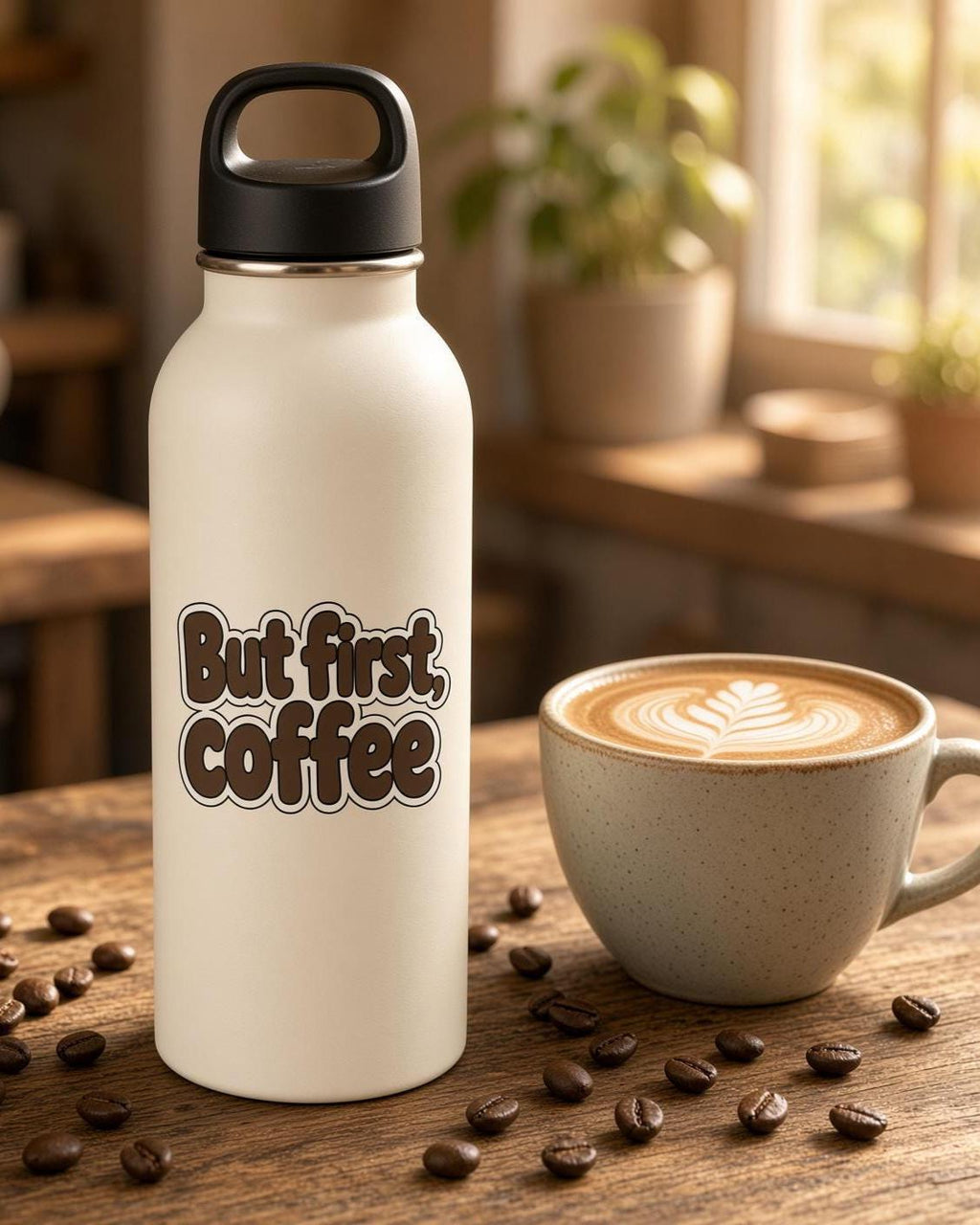 11 Coffee Word Stickers, But First Coffee Decals, Just Brew It Laptop Journal Set