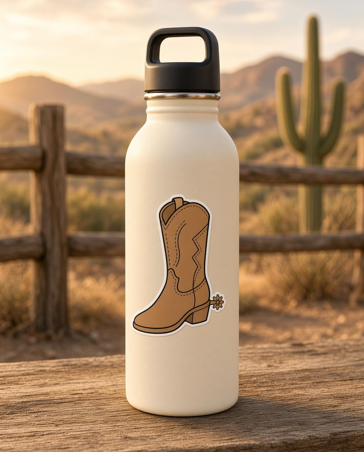 Cowgirl Boot Stickers, 17 Western Decals, Floral Cowboy Boot Laptop Journal Set