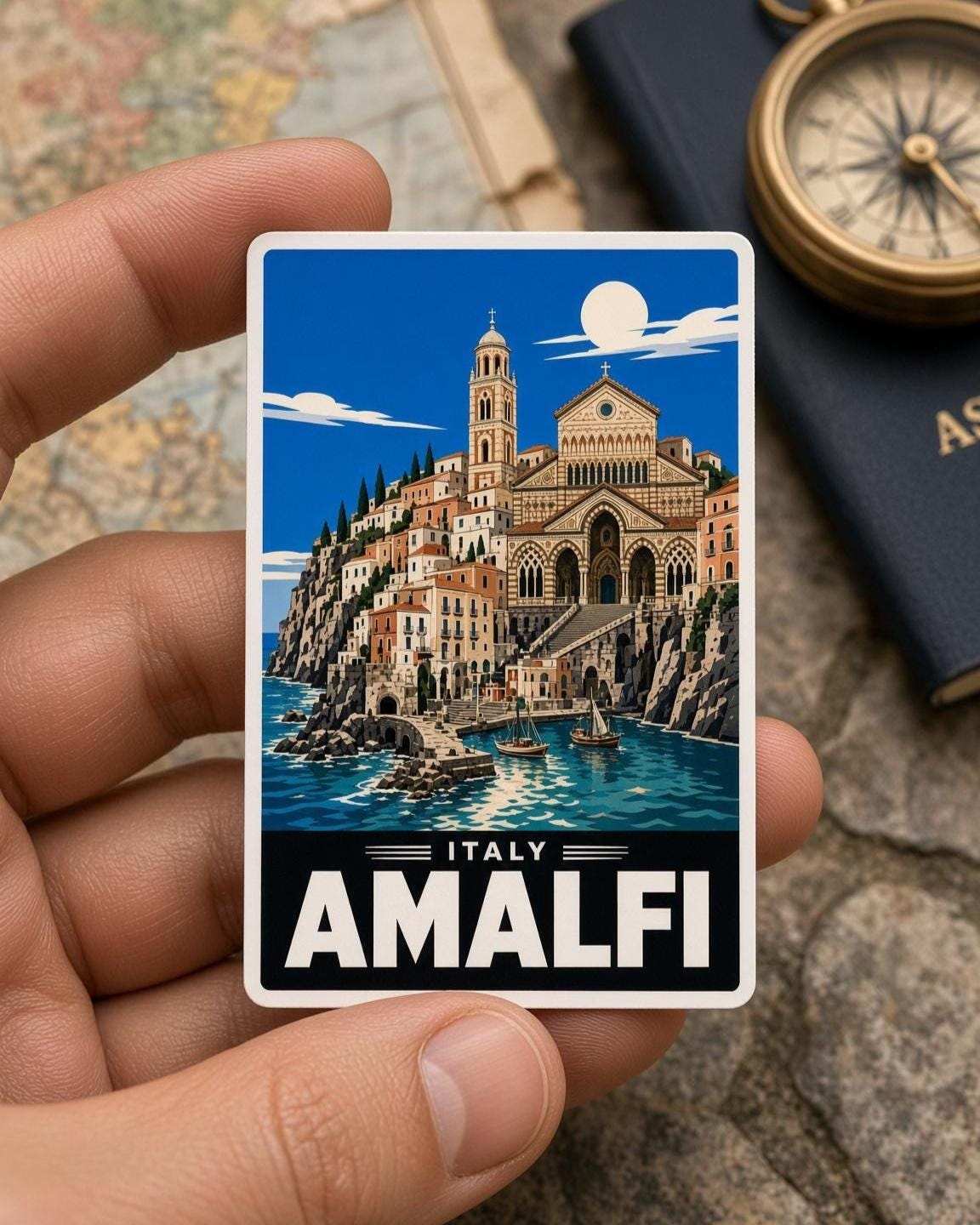 Europe City Stickers, Vintage Travel Decals, Paris Rome Venice Laptop Journal Set