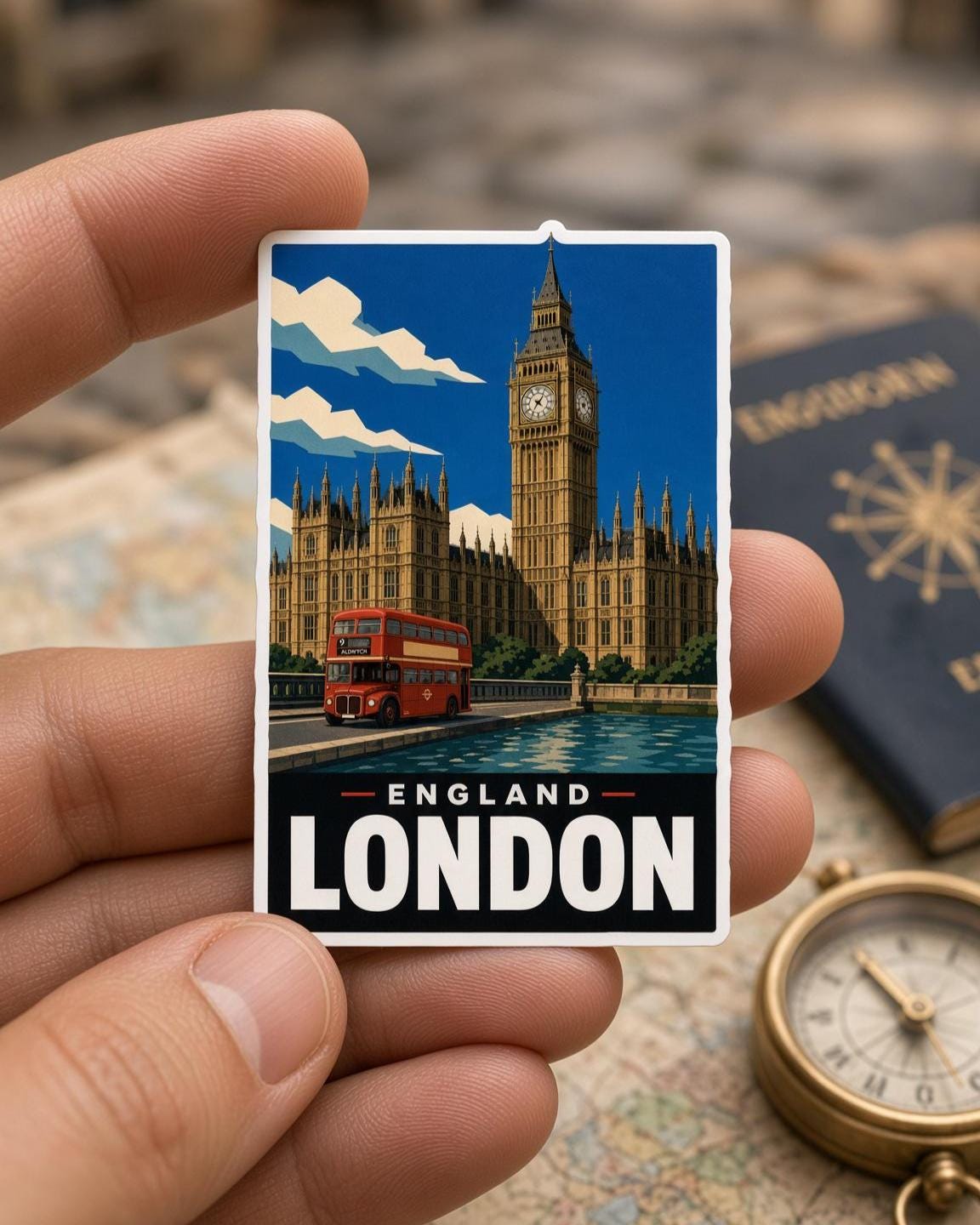 Europe City Stickers, Vintage Rome Paris Venice Decals, Laptop Journal Travel Set
