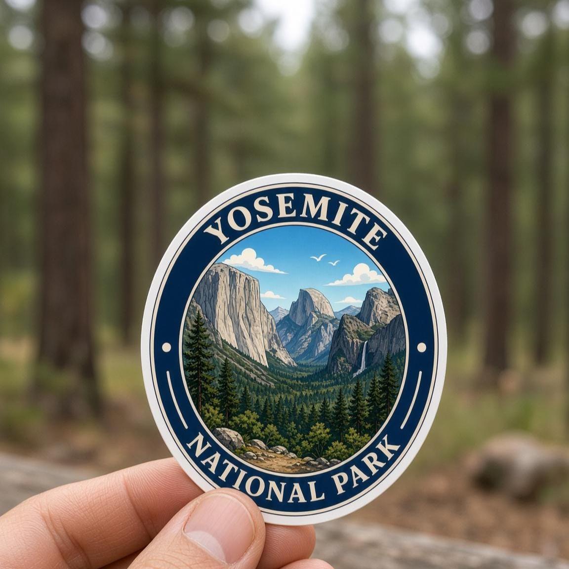 National Park Stickers, Yosemite Zion Yellowstone Decals, Laptop Journal Set