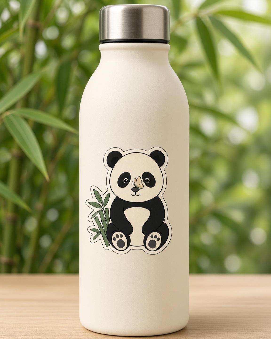 Panda Bamboo Stickers, Reading, Bike, Hammock, Parasol, Drum, Bamboo (Set)