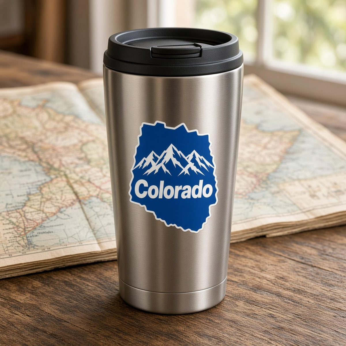 US State Stickers, Alaska California Map Decals, Laptop Journal Water Bottle