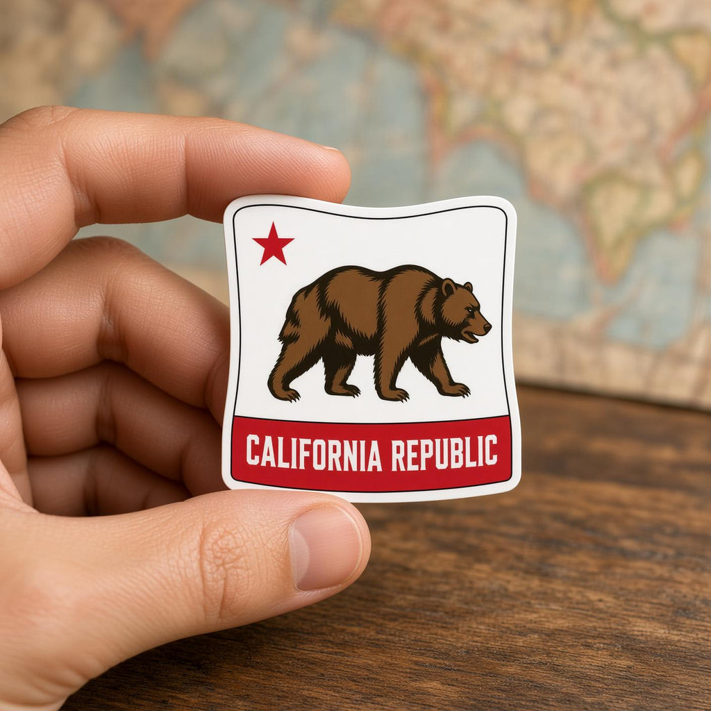 State Map and Flag Sticker Set, Matching US State Pair, Laptop Journal Gift