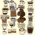But First Coffee Stickers, Die-Cut Cafe Decals, Laptop Journal Gift
