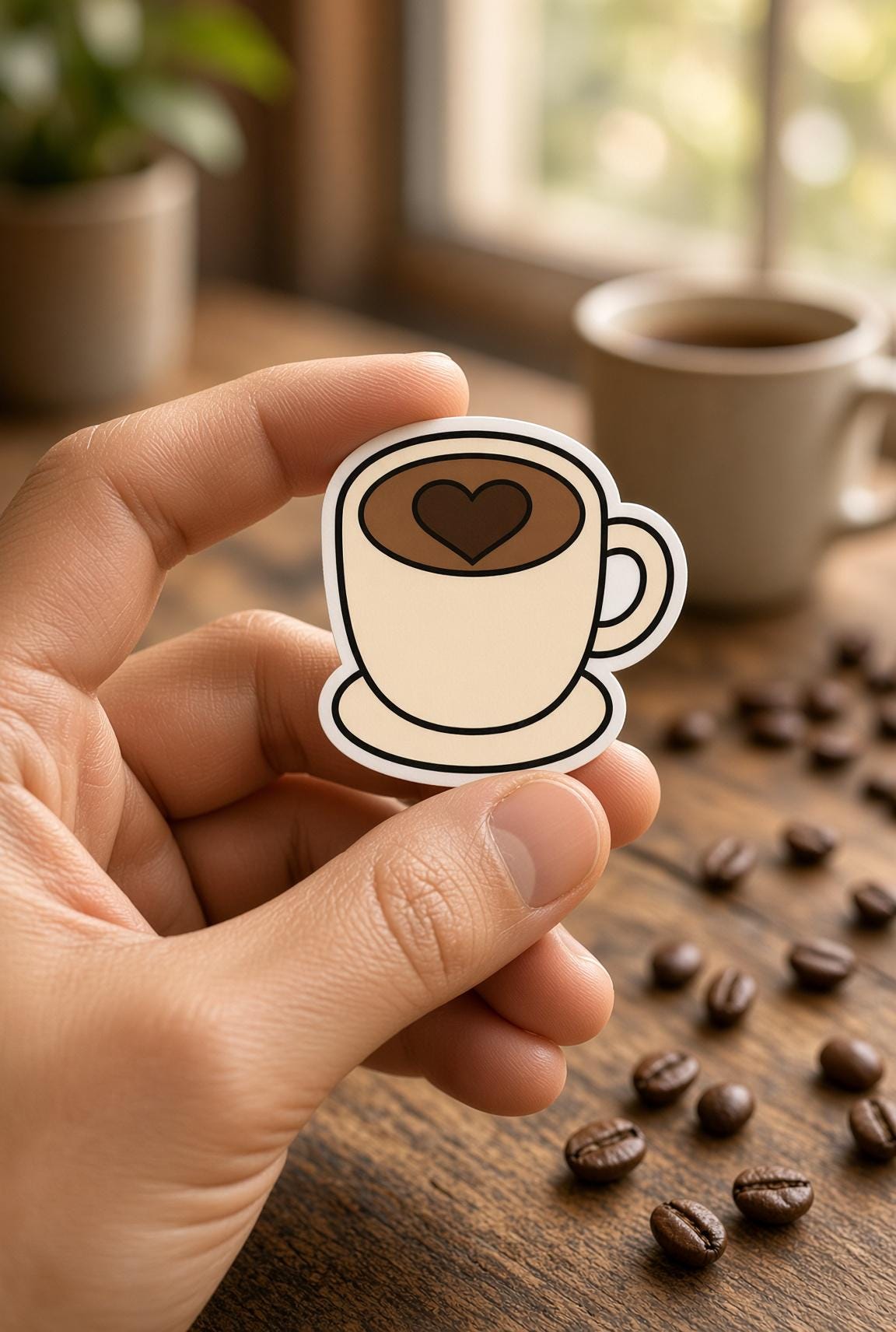 Coffee Icon Stickers, 50+ Cafe Decals, Pour Over Croissant Laptop Stickers, Die Cut Set
