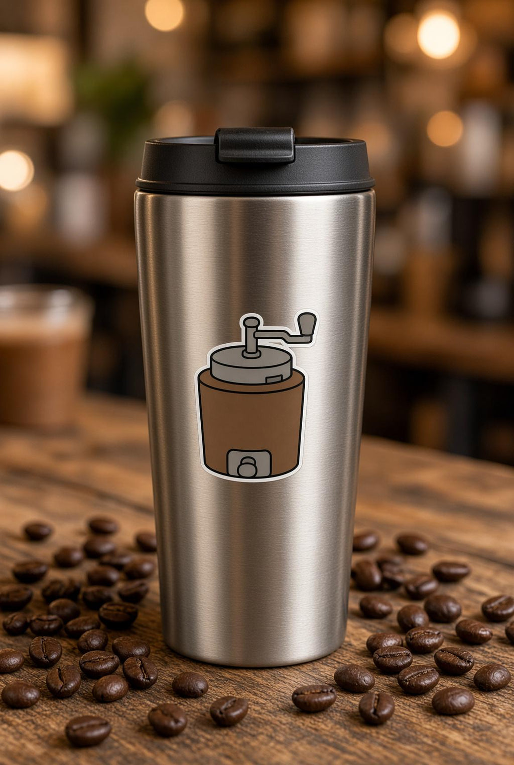 Coffee Icon Stickers, 50+ Cafe Decals, Pour Over Croissant Laptop Stickers, Die Cut Set