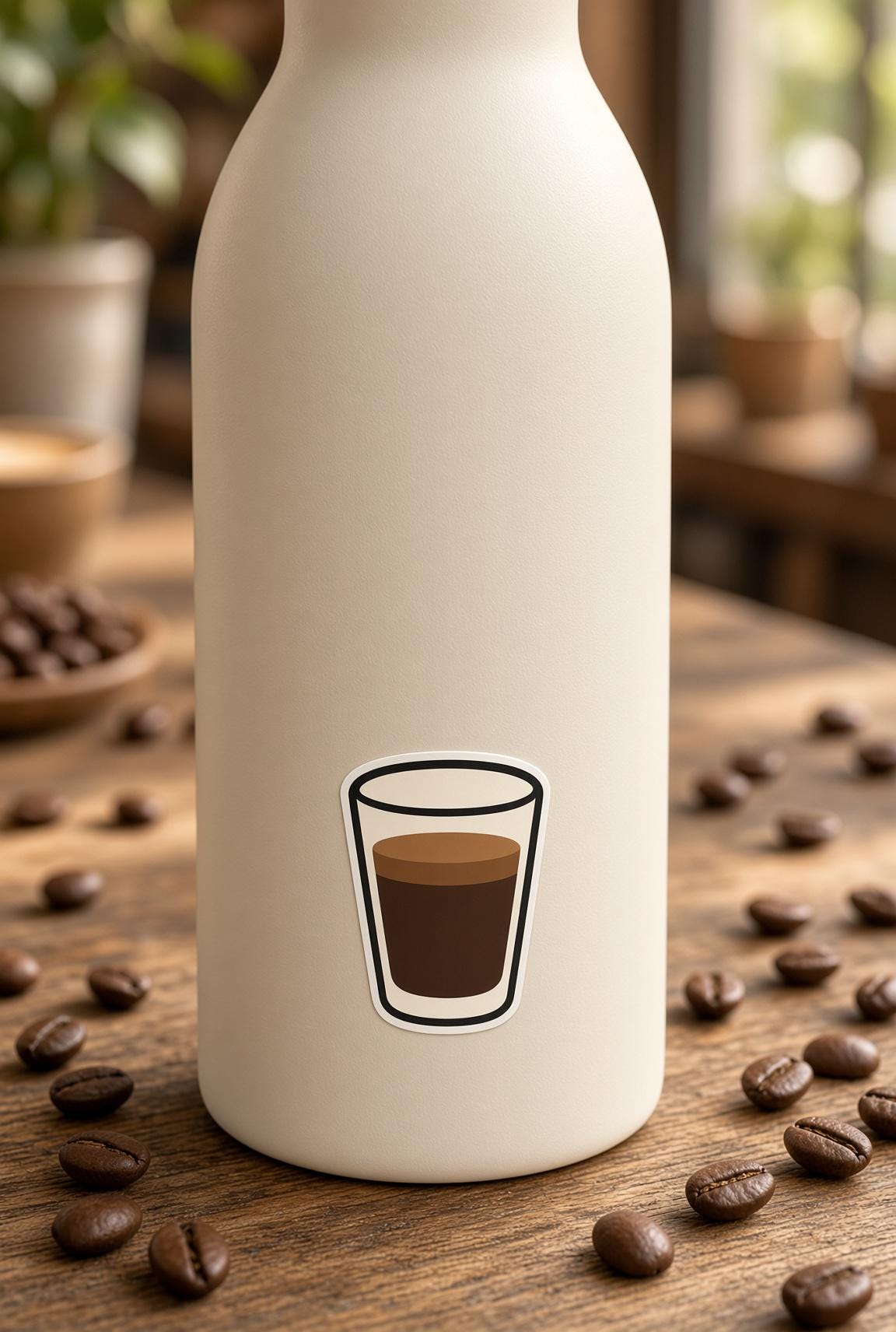 Coffee Icon Stickers, 50+ Cafe Decals, Pour Over Croissant Laptop Stickers, Die Cut Set