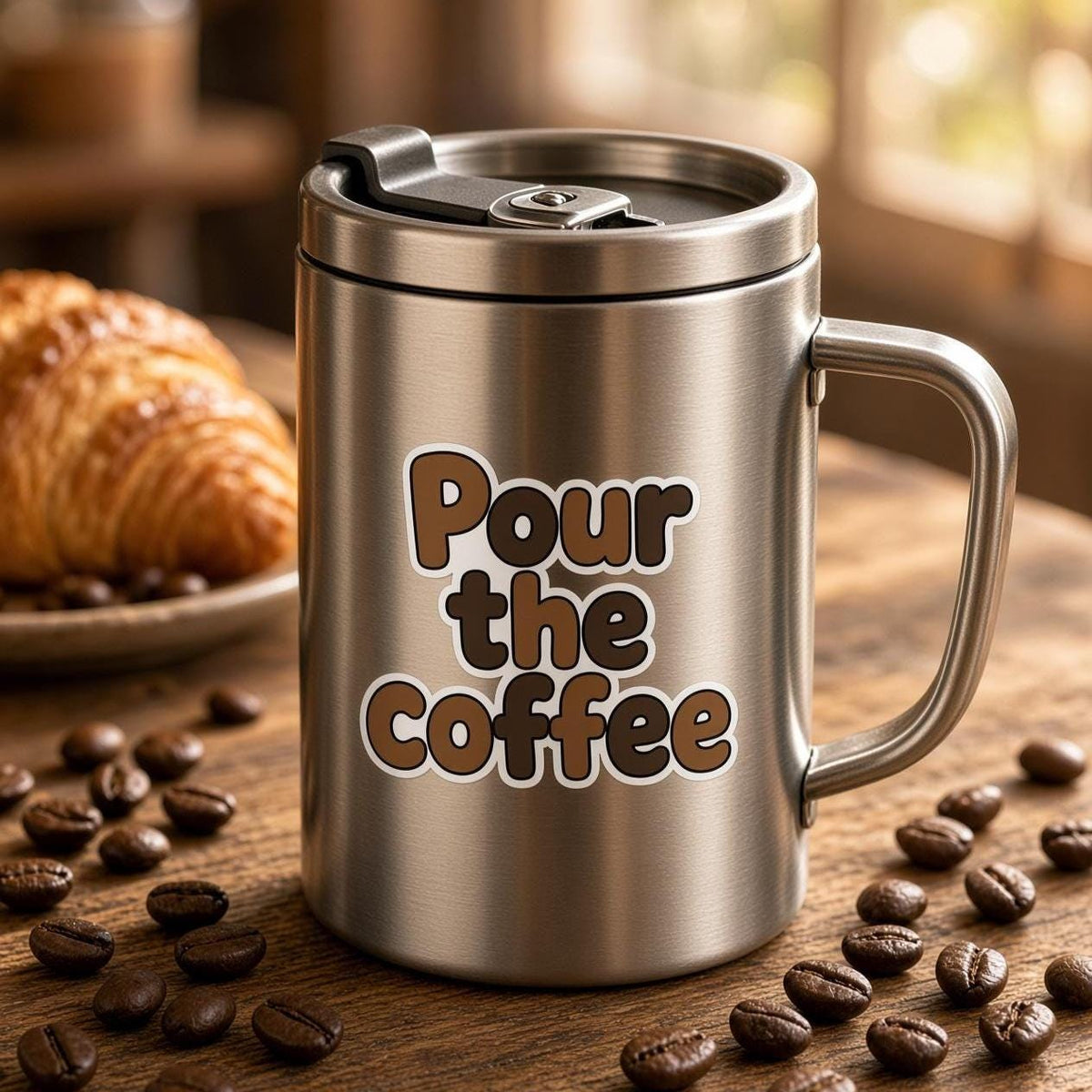 11 Coffee Word Stickers, But First Coffee Decals, Just Brew It Laptop Journal Set