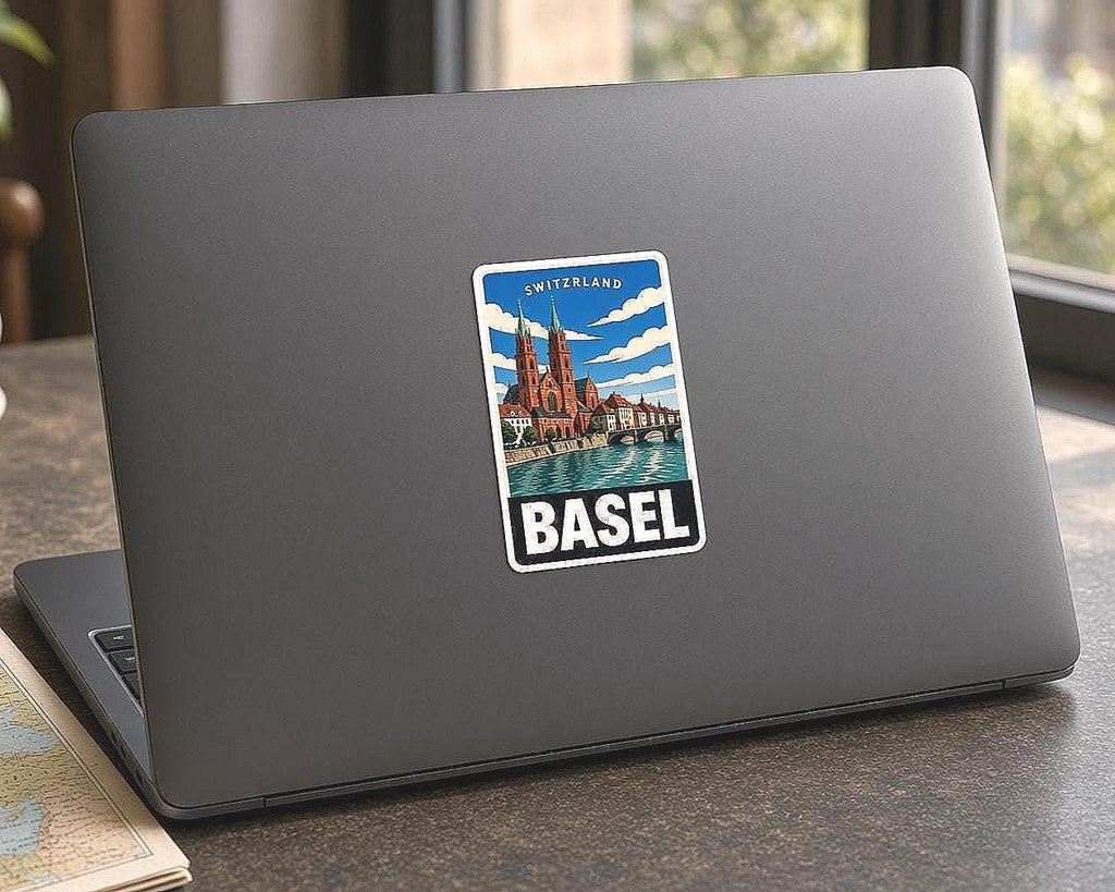 Europe City Stickers, Vintage Travel Decals, Paris Rome Venice Laptop Journal Set