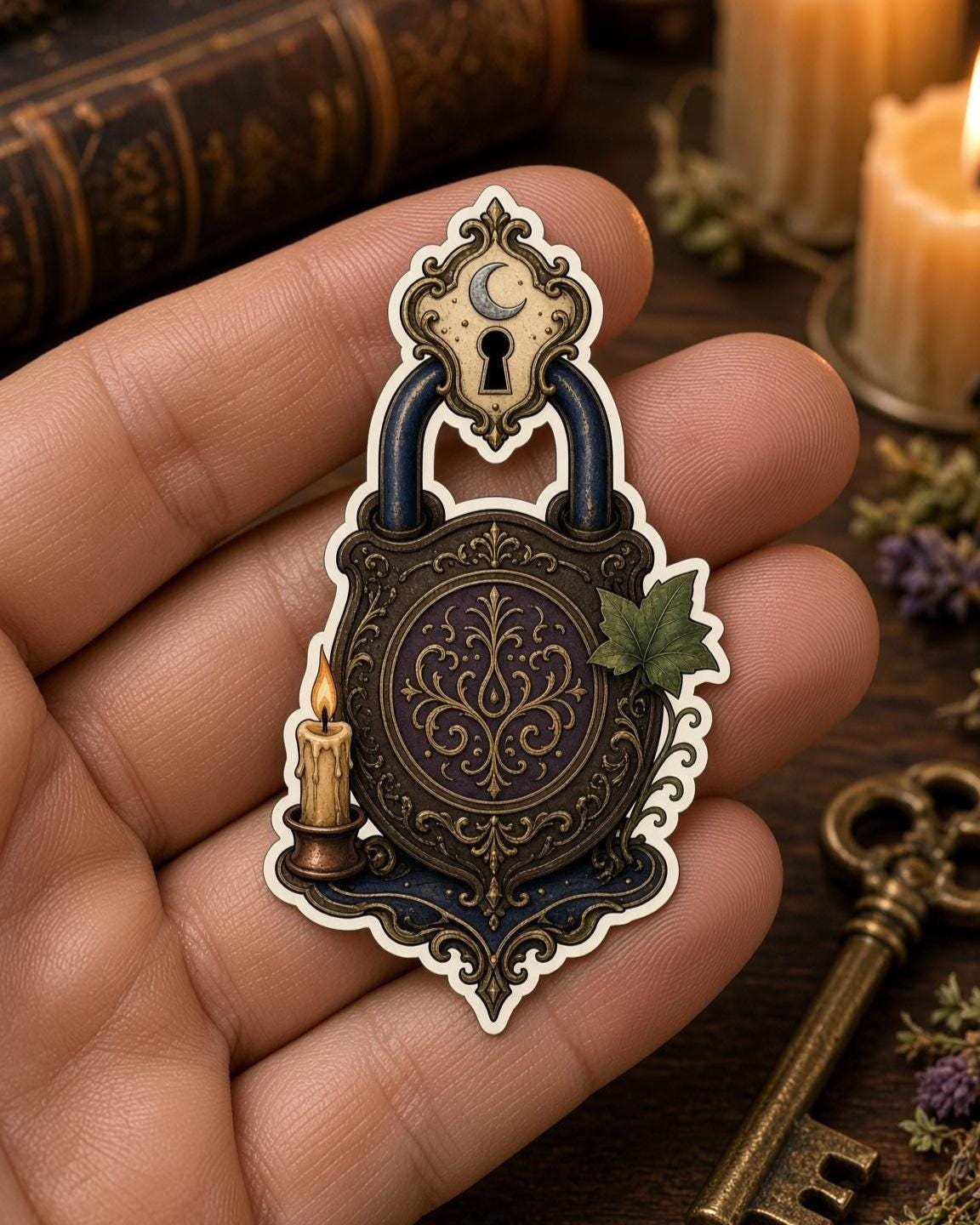 Wizardry Witchy Stickers, Moon Owl Potion Decals, Dark Cottagecore Laptop Journal Set