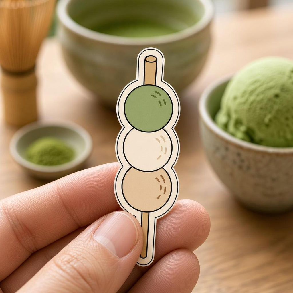 Matcha Stickers, Green Tea Pastry Decals, Whisk Latte Laptop Journal Set