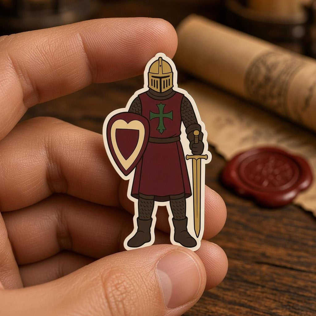 Medieval Stickers, Knight Castle Decals, Sword Shield Laptop Journal Set