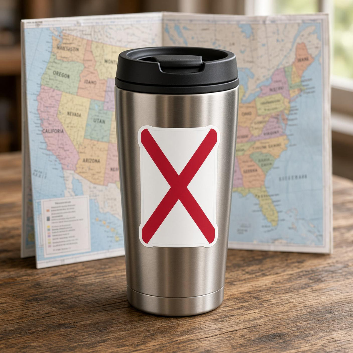 US State Flag Stickers, California Bear Flag Decal, Laptop Journal Bottle