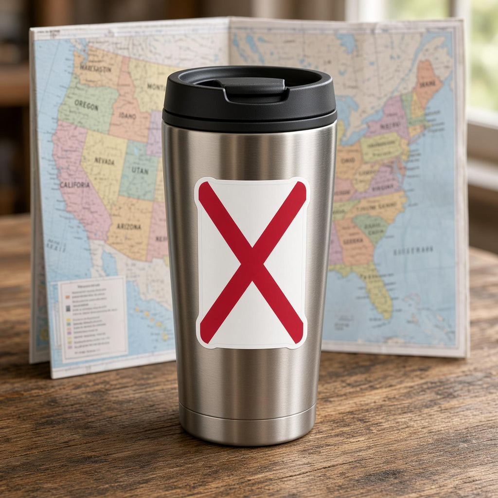 State Map and Flag Sticker Set, Matching US State Pair, Laptop Journal Gift