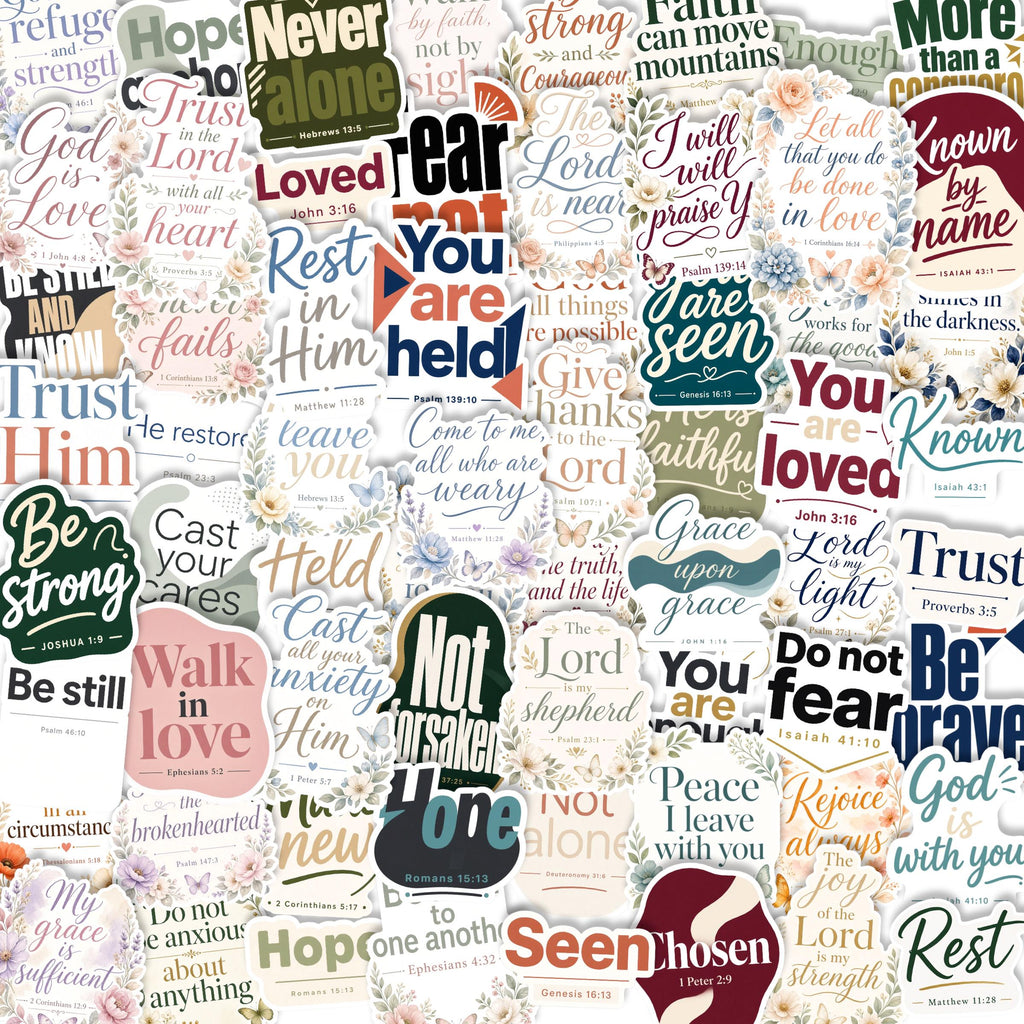 Christian Bible Verse Stickers – Floral, Modern & Minimal Scripture Decals