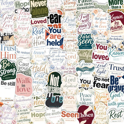 Christian Bible Verse Stickers – Floral, Modern & Minimal Scripture Decals