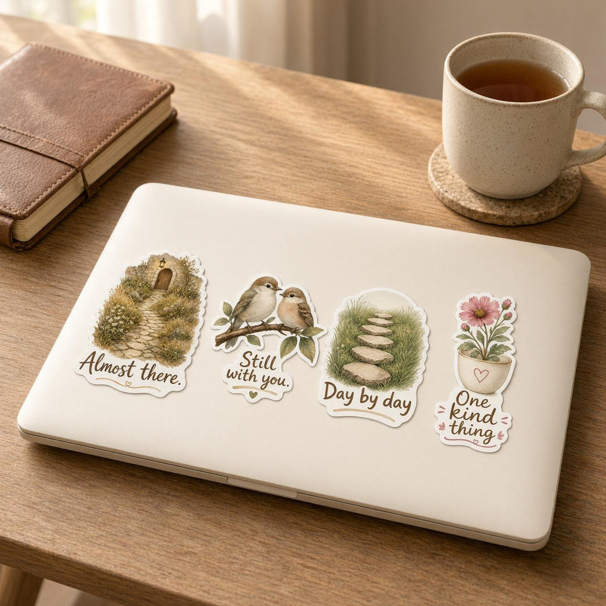 Mental Health Journal Stickers, Gentle Prompts for Daily Pages