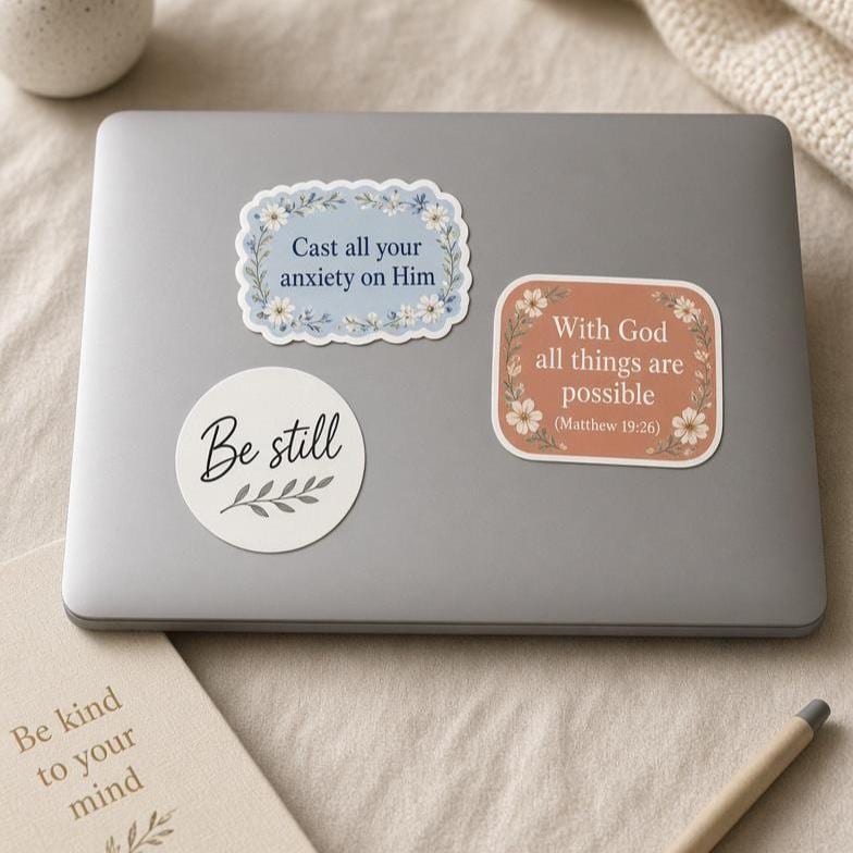 Christian Bible Verse Stickers – Floral, Modern & Minimal Scripture Decals